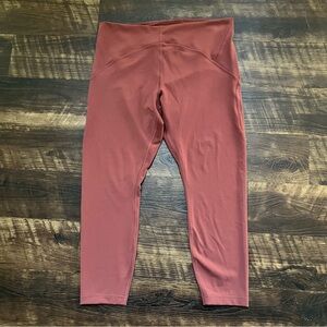 Lululemon Athletica W5DJT instill high rise 7/8 25” leggings tights mauve 16